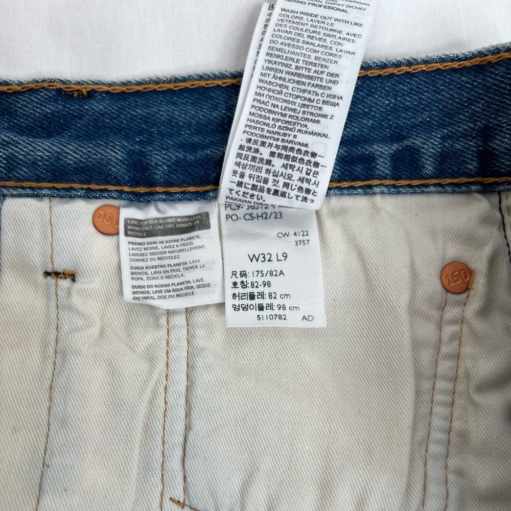 Levi's 501 Shorts Women's Size 32 Blue Denim High Rise Button Fly - Picture 10 of 10
